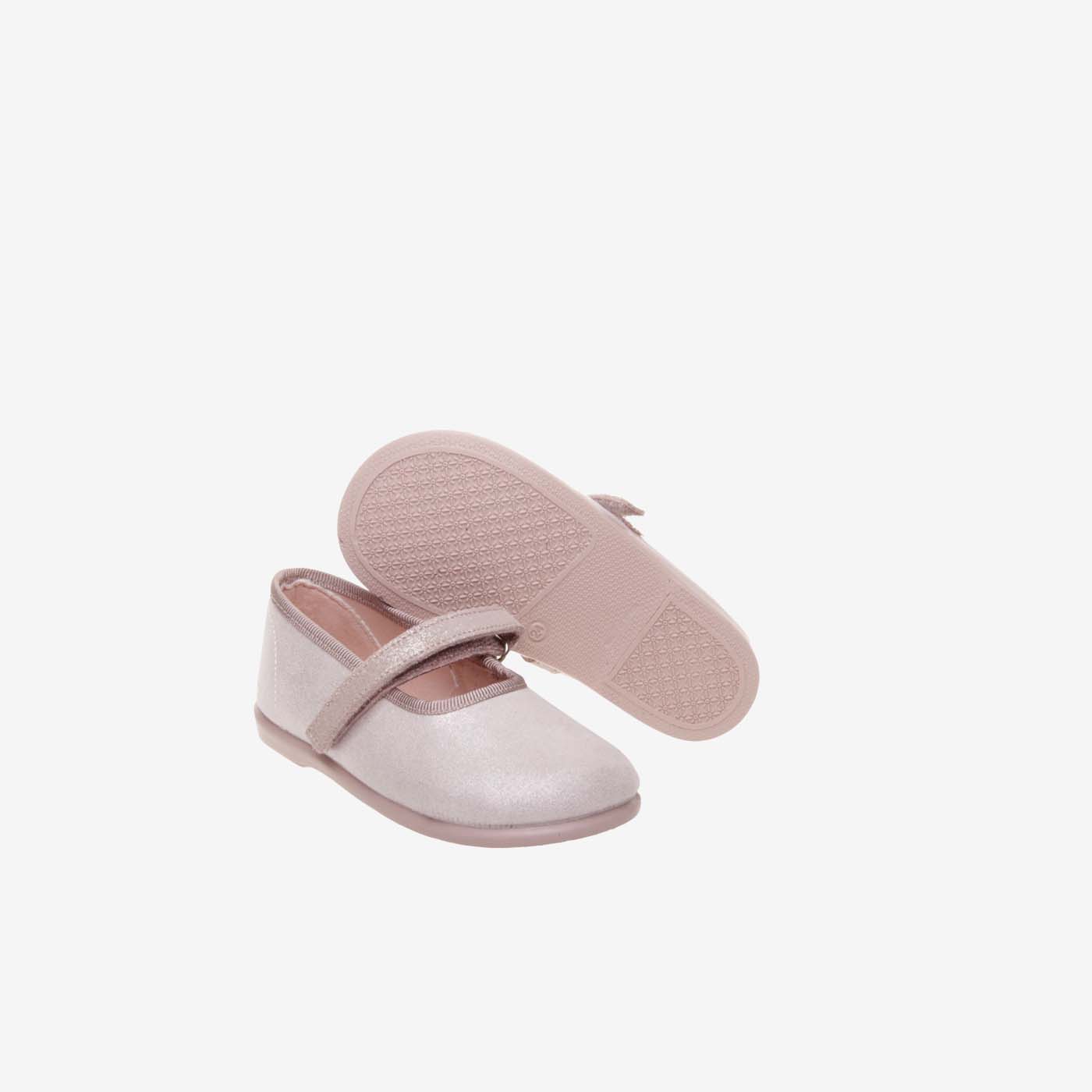 Merceditas de velcro en rosa - Suave y flexible