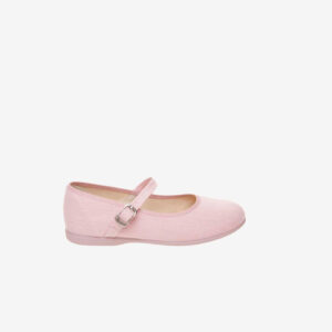 Mercedes de lona en rosa con hebilla.