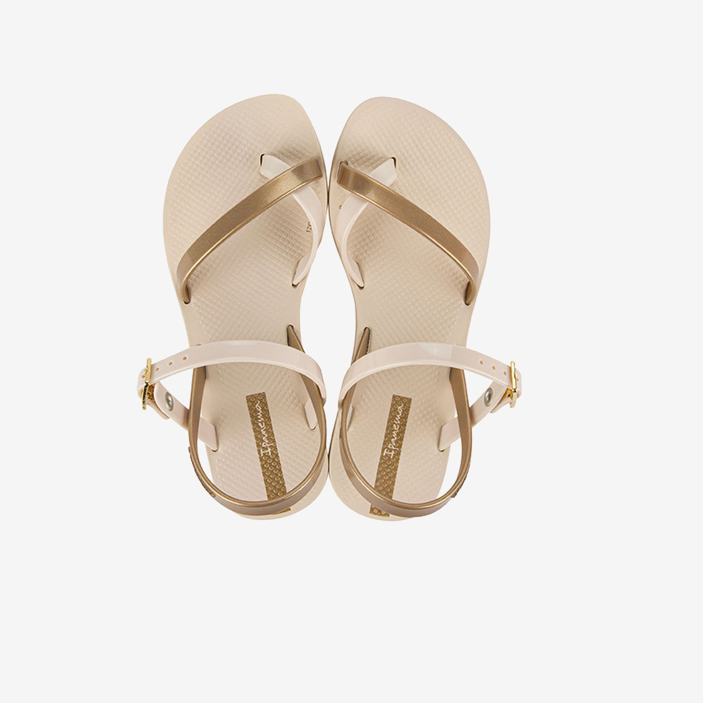 Sandalias playeras en beige y dorada de Ipanema