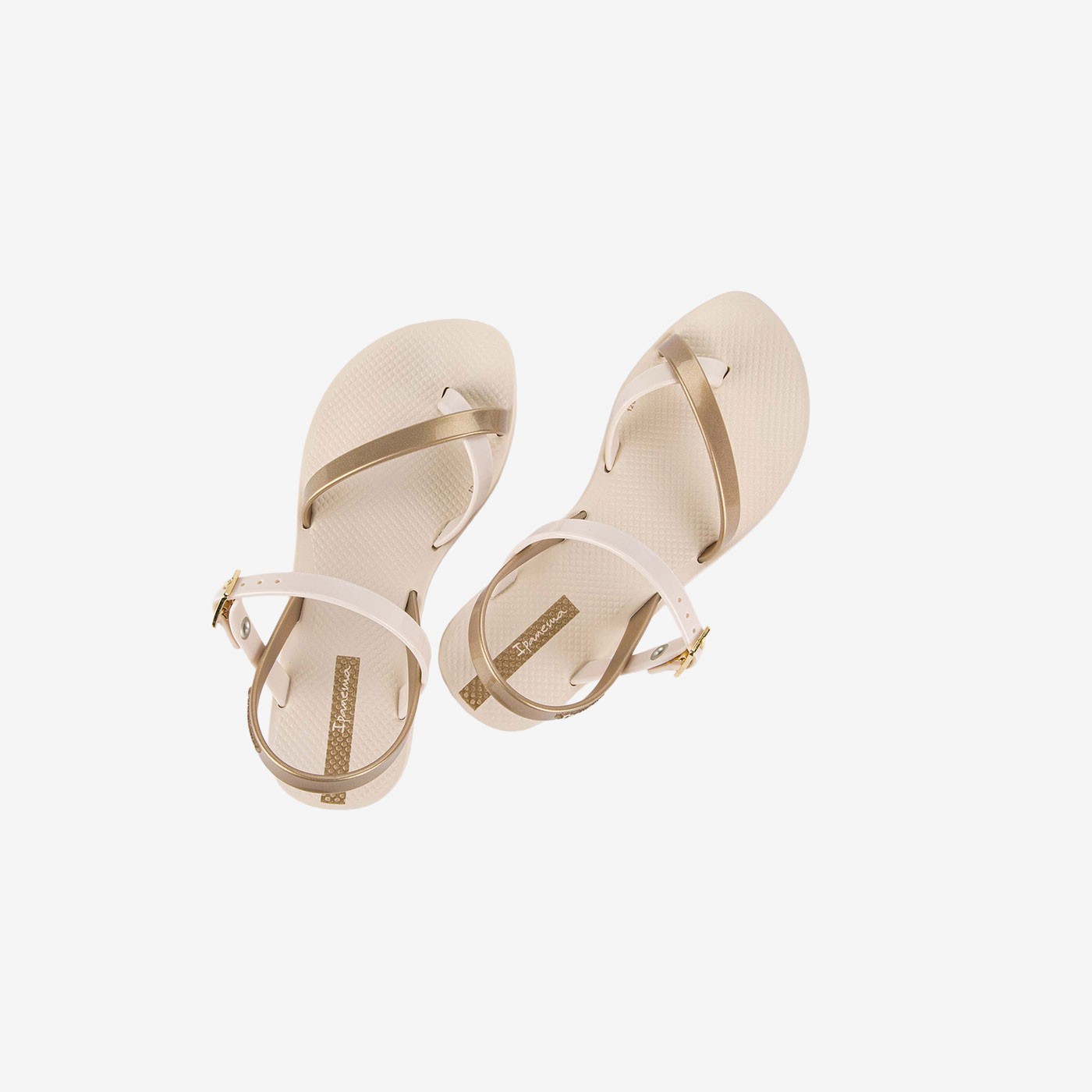 Sandalias playeras en beige y dorada de Ipanema