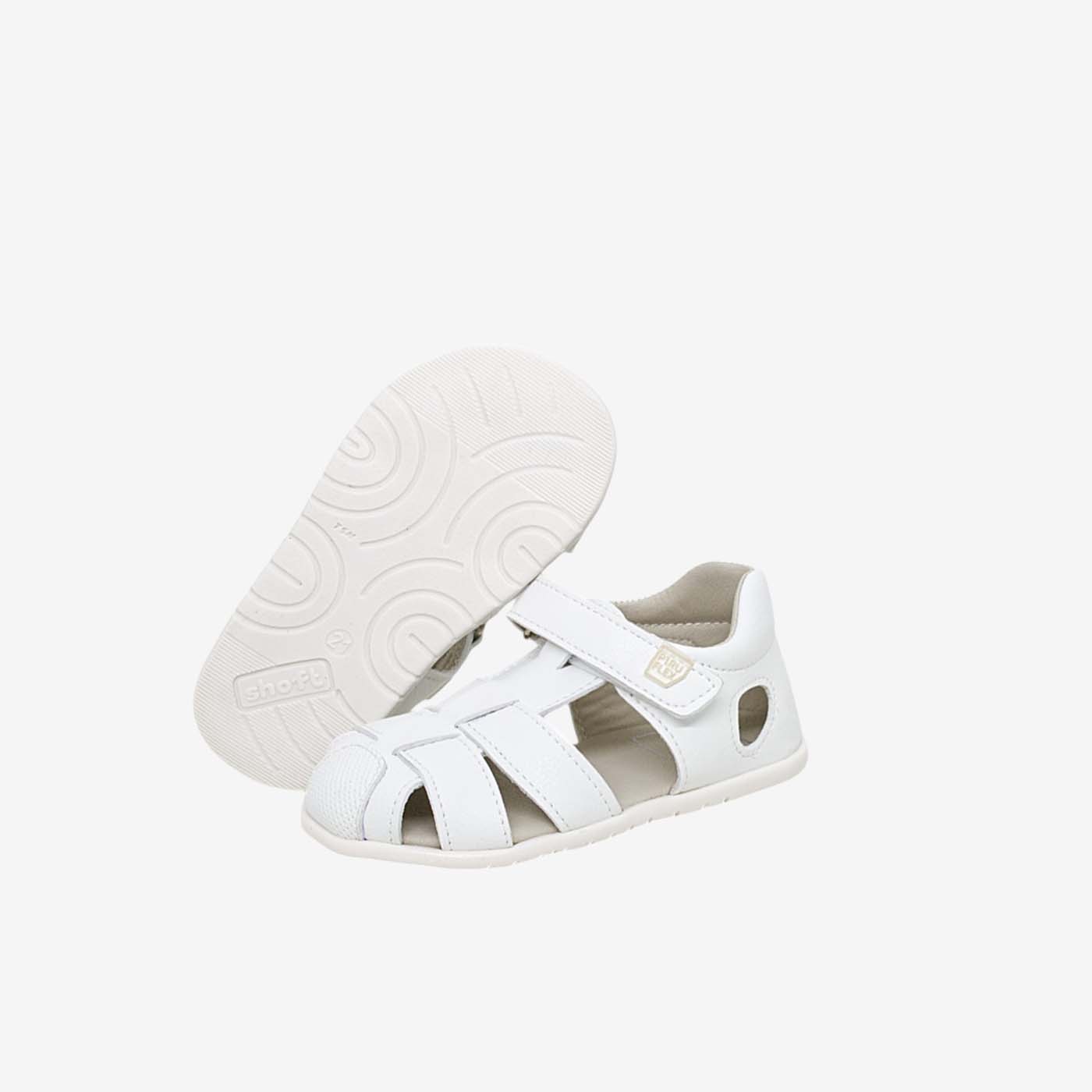 Sandalia respetuosa de Piruflex con puntera reforzada para sus primeros pasos