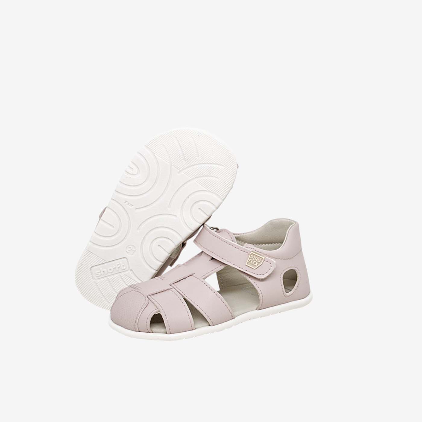 Sandalia respetuosa en rosa con puntera reforzada de Piruflex