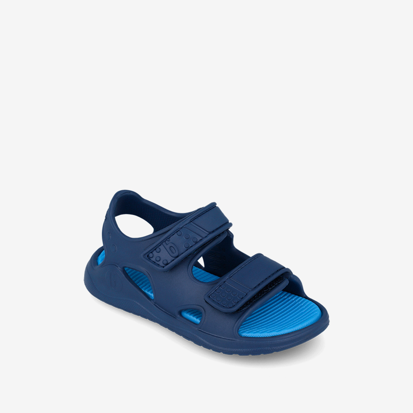 Sandalia con velcro de goma en azul de Biomecanics