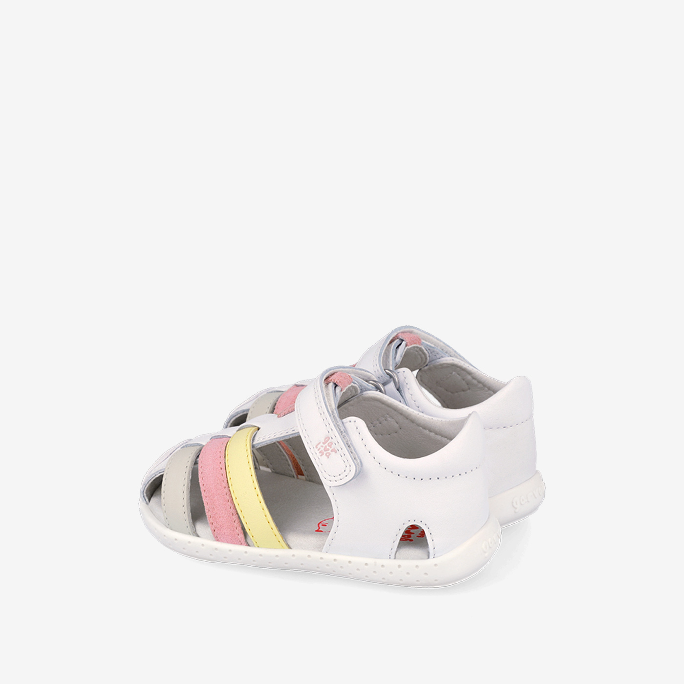 Sandalia niña multicolor respetuosa con velcro y puntera reforzada de Garvalin