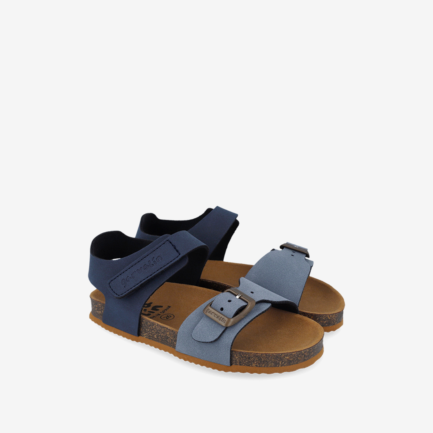 Sandalia Bio niño con hebilla y velcro de Garvalin