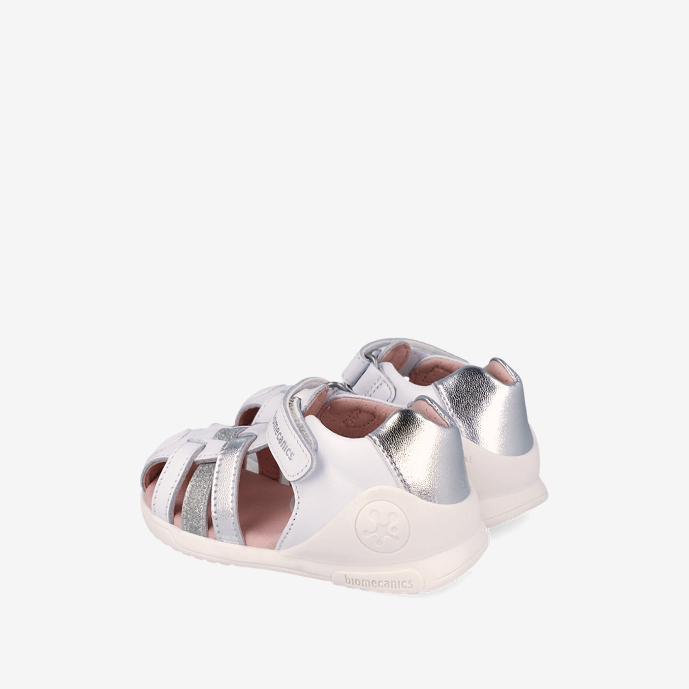 Sandalia con puntera reforzada blanca de Biomecanics
