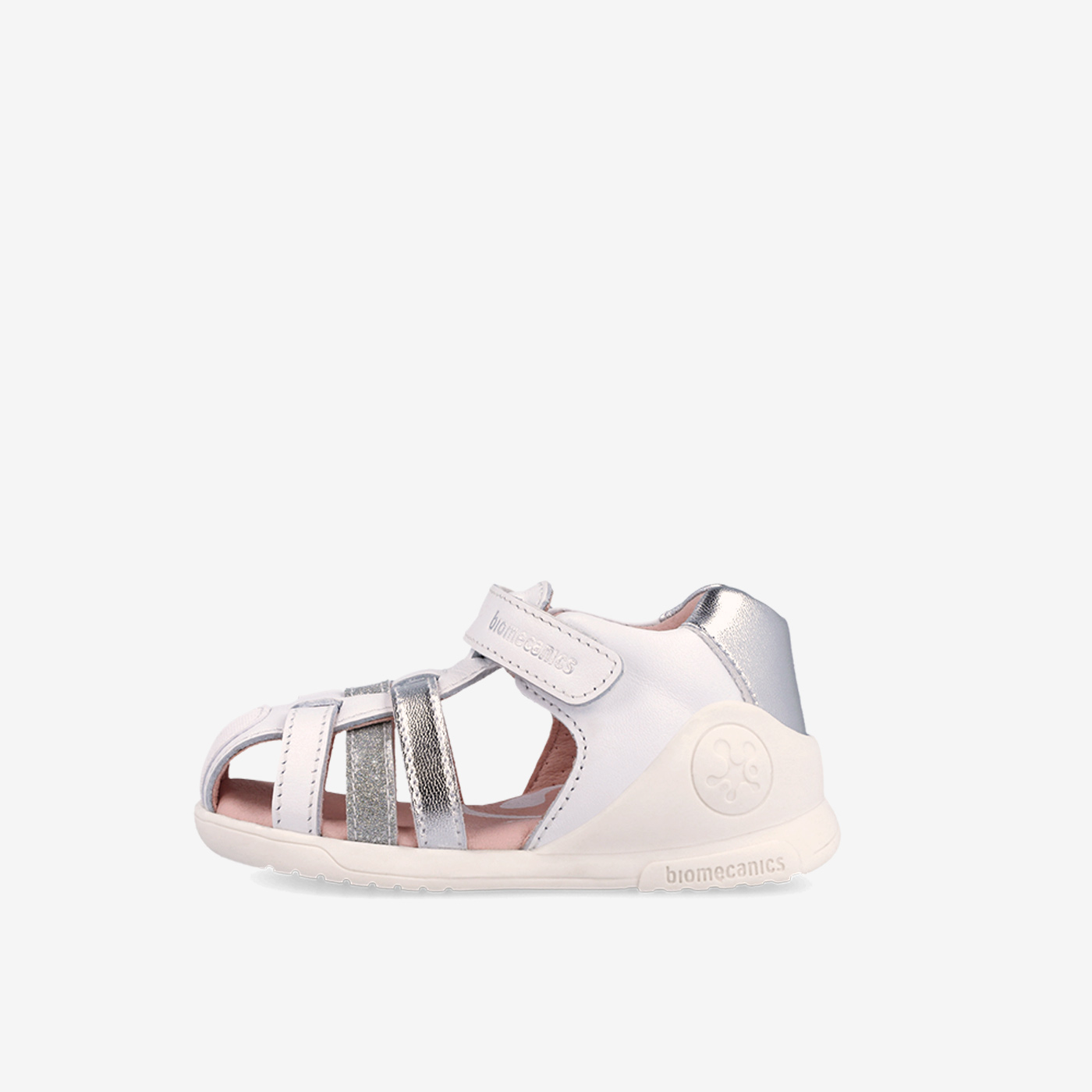 Sandalia con puntera reforzada blanca de Biomecanics