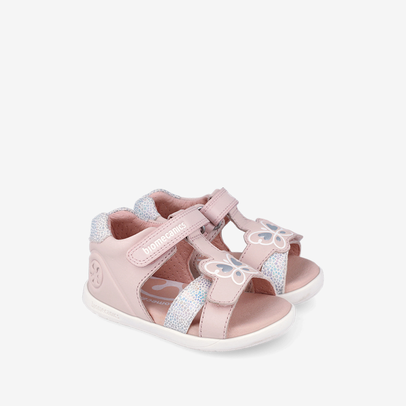 Sandalia respetuosa en color rosa de Biomecanics