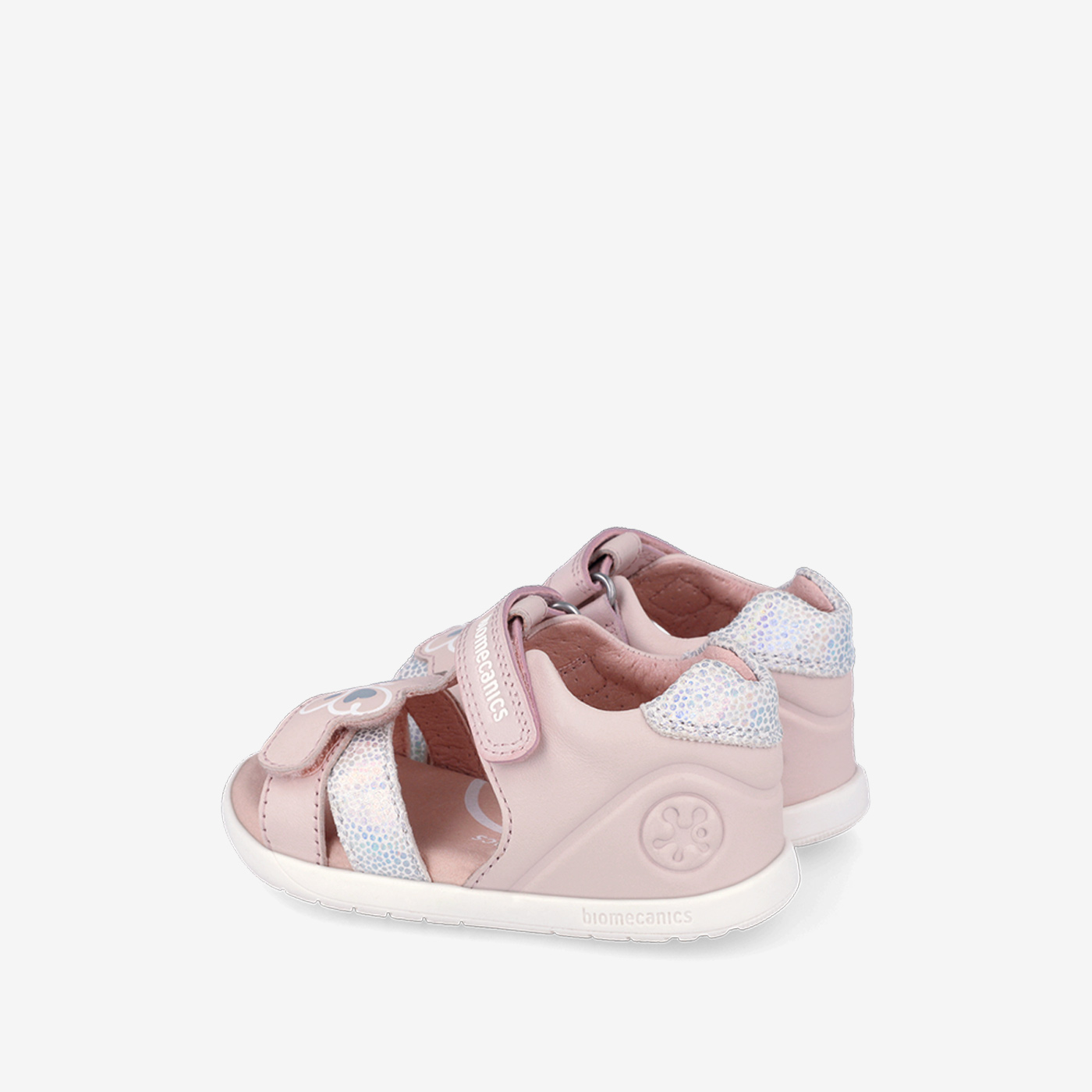 Sandalia respetuosa en color rosa de Biomecanics