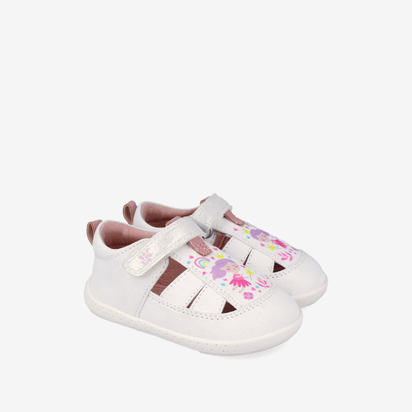 Sandalias estampadas en textil respetuosas de Garvalin