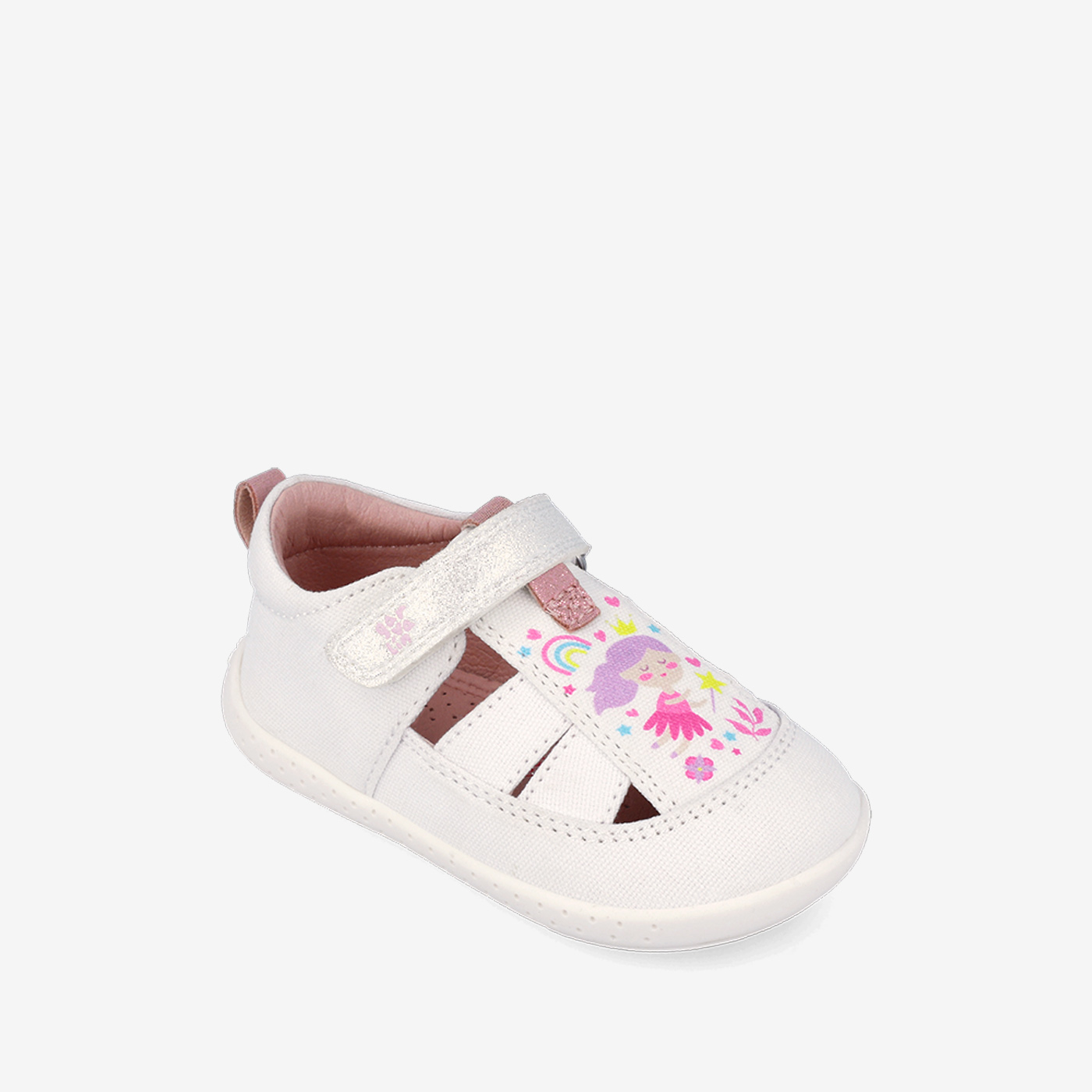 Sandalias estampadas en textil respetuosas de Garvalin