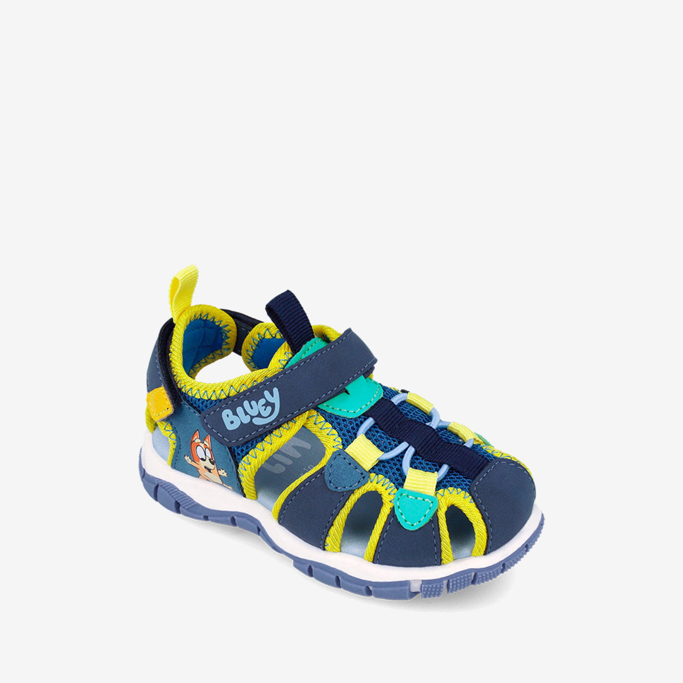 Sandalia de Garvalin con dibujo de Bluey puntera reforzada. Azul